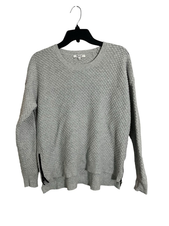 Madewell Sweaters - Madewell Heather Gray Crewneck Sweater with Side Zips